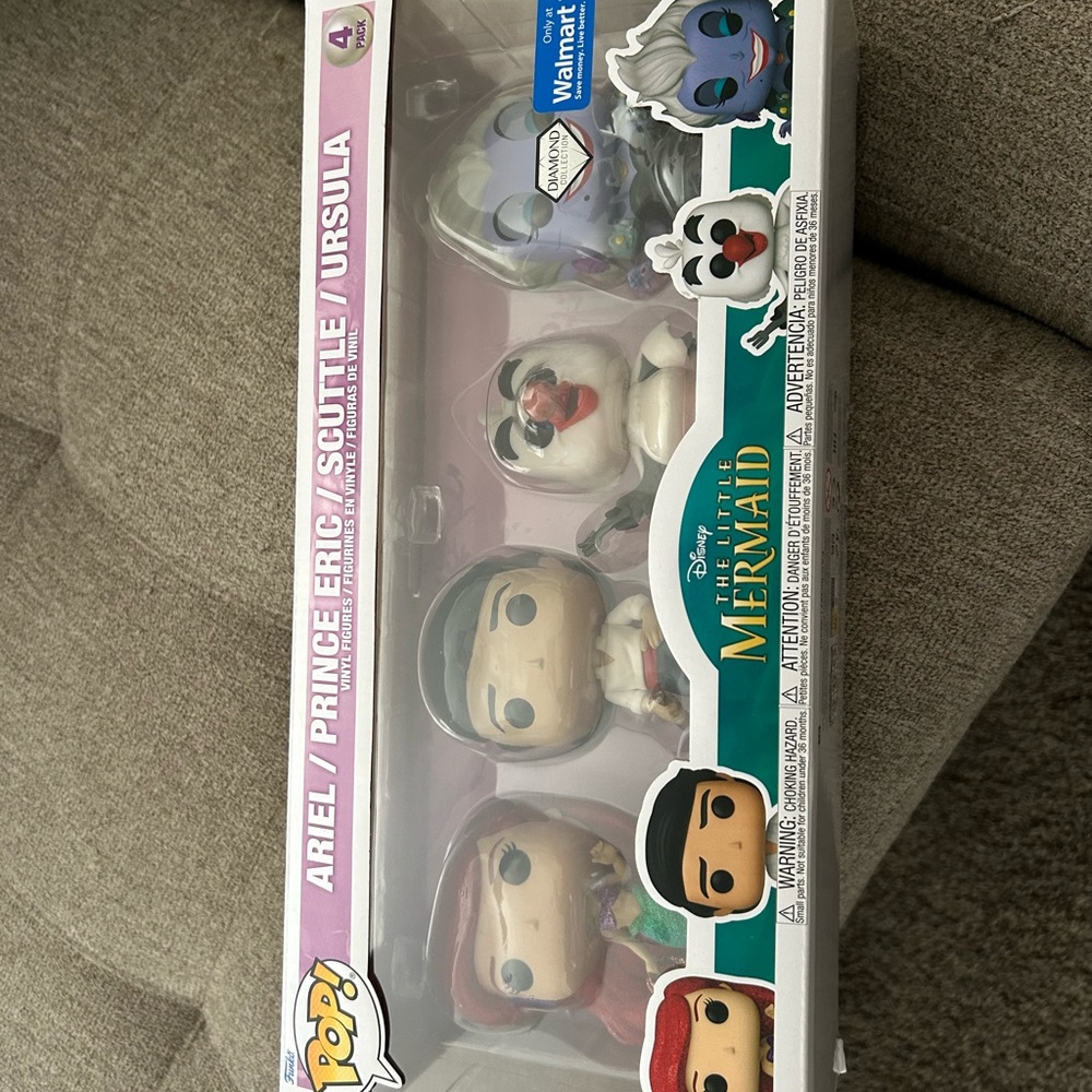 Funko Little Mermaid 4-Pack — Pink, Teal, Red, Purple